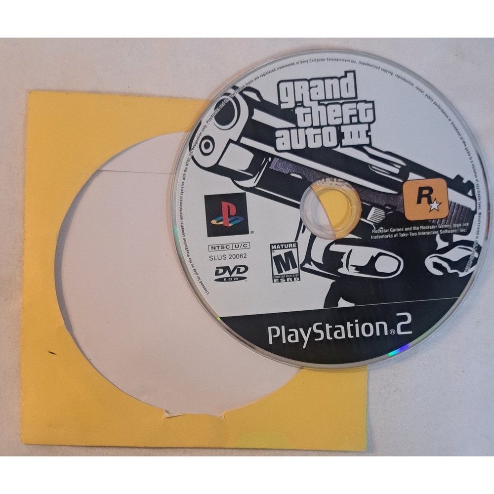 Grand Theft Auto III GTA 3 Sony PlayStation 2 PS2 Disc Only Tested